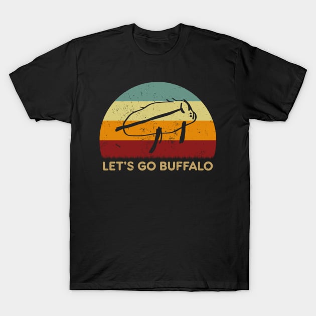 Retro Sunset - Buffalo Bills Let's Go T-Shirt by GoodIdeaTees